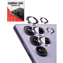 Camera Lens Protector with Metal Ring for Galaxy S24 Ultra (Titanium Violet)
