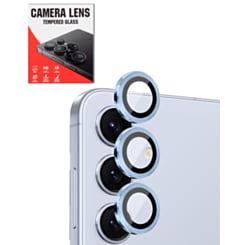 Camera Lens Protector with Metal Ring for Galaxy S25 (Icy Blue)