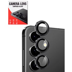 Camera Lens Protector with Metal Ring for Galaxy S25 FE (Jet Black)