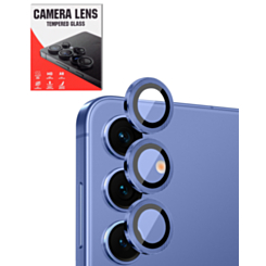 Camera Lens Protector with Metal Ring for Galaxy S25 Plus (Navy)