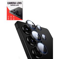 Camera Lens Protector with Metal Ring for Galaxy S25 Ultra (Titanium Black)
