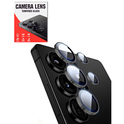 Camera Lens Protector with Metal Ring for Galaxy S25 Ultra (Titanium Jet Black)