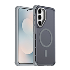 Dual Layer Electroplated Border Wireless Charging Case for Galaxy S26FE (GRAY) (Only Ground Shipping)