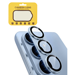 Metal Camera Lens Protector with Tempered Glass for Galaxy S26 Plus (Sky Blue)