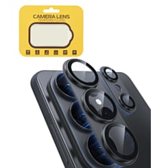 Metal Camera Lens Protector with Tempered Glass for Galaxy S26 Ultra (Black)