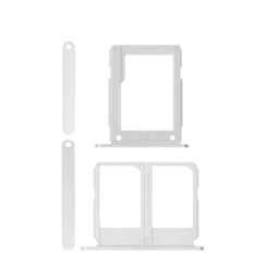 Dual Sim Card Tray (WHITE) for Galaxy A9 Pro (A910 / 2016) (2 Piece Set)
