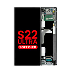 OLED Assembly with Frame for Galaxy S22 Ultra (S908) (Graphite) (Aftermarket Plus Soft)