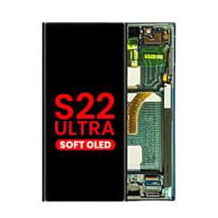OLED Assembly with Frame for Galaxy S22 Ultra (S908) (Green) (Aftermarket Plus Soft)