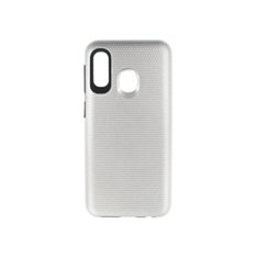Galaxy A20E Shock Absorption Protective Dual Layer Case- SILVER (Only Ground Shipping)
