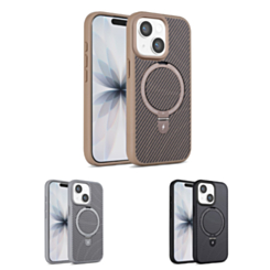 Magnetic Kickstand Case with Carbon Fiber for iPhone 13 / 14 (Only Ground Shipping)