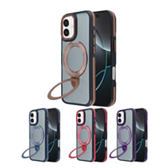 Matte Transparent Case with Wireless Charging Kickstand for iPhone 17 (Only Ground Shipping)
