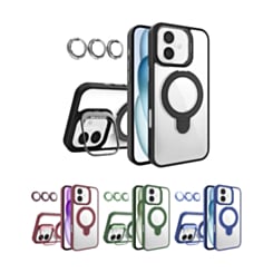 Magnetic Clear Case with 2 Kickstand & Camera Lens for iPhone 17 (Only Ground Shipping)