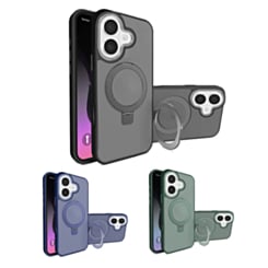Carbon Wireless Charging Case with Ring Stand for iPhone 17 (Only Ground Shipping)
