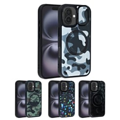 Camo Design Thin Magnetic Case with Camera Stand Kickstand for iPhone 17 (Only Ground Shipping)