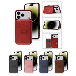 Leather Pocket Wallet Case for iPhone 17 Pro (Only Ground Shipping)