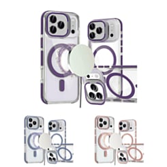 Thin Magnetic Clear Case with Camera Stand Kickstand for iPhone 17 Pro / 18 Pro (Only Ground Shipping)