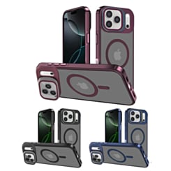 Slim Transparent Camera Stand Case with Wireless Charging for iPhone 17 Pro Max / 18 Pro Max (Only Ground Shipping)