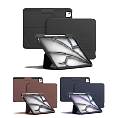 Magnetic Multi-Layers Protective Case with Pen Holder for iPad Air 13 2024 / Pro 12.9 (3rd / 4th / 5th / 6th) (Only Ground Shipping)