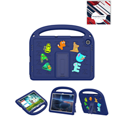 Shockproof Handle Case with Charms (NAVY BLUE) for Galaxy Tab A9 Plus / Tab A11 Plus (Only Ground Shipping)