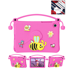 Kids Shockproof Tablet Case with Bee Handle Stand (HOT PINK) for Galaxy Tab A9 Plus / Tab A11 Plus (Only Ground Shipping)