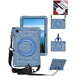 HaloRing 360 Tablet Case with Shoulder Strap (SLATE BLUE) for Galaxy Tab A9 Plus 2023 (11") (X210, X216, X218) (Only Ground Shipping)