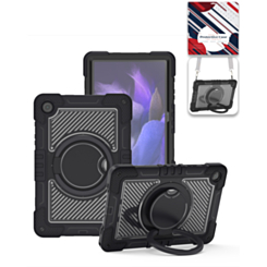 Multi-Functional Rugged Swivel Stand Case with Shoulder Strap (BLACK) for Galaxy Tab A9 Plus / Tab A11 Plus (Only Ground Shipping)