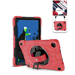 Rugged Tablet Case with Rotating Stand & Shoulder Strap (RED) for Galaxy Tab A9 Plus / Tab A11 Plus (Only Ground Shipping)