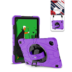 Rugged Tablet Case with Rotating Stand & Shoulder Strap (PURPLE) for Galaxy Tab A9 Plus / Tab A11 Plus (Only Ground Shipping)
