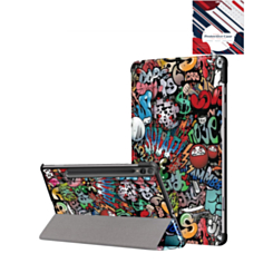 Old Style Notebook Design Case - Graffiti for Galaxy Tab S10 Ultra / S9 Ultra / S8 Ultra (14.6") (Only Ground Shipping)