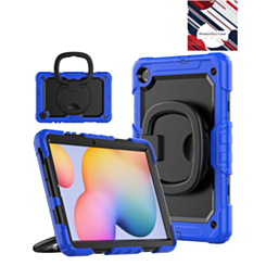 Silicone Cas with 360 Folding Handle Grip for Galaxy Tab S6 lite 10.4" - BLUE (Only Ground Shipping)
