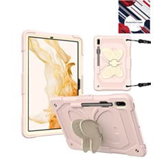 Protective Butterfly Stand Design Case - PINK for Galaxy Tab S9 / Tab S9 FE / Tab S10 FE / Tab S10 Lite (Only Ground Shipping)