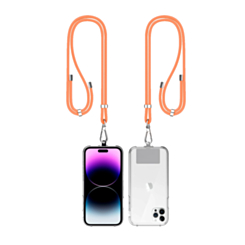 Mobile Phone Straps with Card Holder (2ft) - ORANGE (Only Ground Shipping)