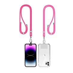 Mobile Phone Straps with Card Holder (2ft) - PINK (Only Ground Shipping)