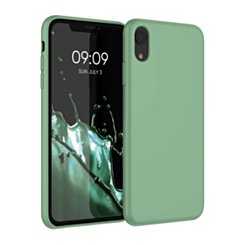Soft Solid Silicone Case (Full Buttom Cover) (SAGE GREEN) for iPhone XR (Only Ground Shipping)