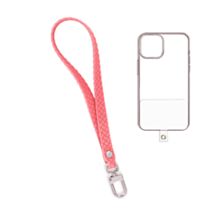 Silicone Braided Wrist Lanyard (0.4ft) (PINK) (Only Ground Shipping)