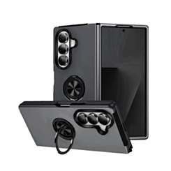 Dual Layer Case with Magnetic Ring (BLACK) for Galaxy Z Fold 8 Ultra / Fold 7 (Only Ground Shipping)
