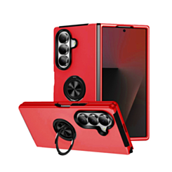 Dual Layer Case with Magnetic Ring (RED) for Galaxy Z Fold 8 Ultra / Fold 7 (Only Ground Shipping)