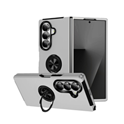 Dual Layer Case with Magnetic Ring (SILVER) for Galaxy Z Fold 8 Ultra / Fold 7 (Only Ground Shipping)