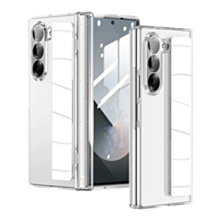 Clear Protective Case with Abstract Wave Design (CLEAR) for Galaxy Z Fold 8 Ultra / Fold 7 (Only Ground Shipping)