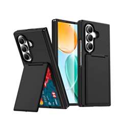 Protective Case with Built-In Card Holder (BLACK) for Galaxy Z Fold 8 Ultra / Fold 7 (Only Ground Shipping)