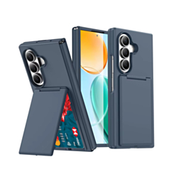 Protective Case with Built-In Card Holder (BLUE) for Galaxy Z Fold 8 Ultra / Fold 7 (Only Ground Shipping)