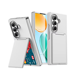 Protective Case with Built-In Card Holder (WHITE) for Galaxy Z Fold 8 Ultra / Fold 7 (Only Ground Shipping)