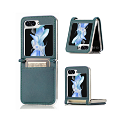 Galaxy Z Flip 5 Genuine Leather Case - GREEN (Only Ground Shipping)