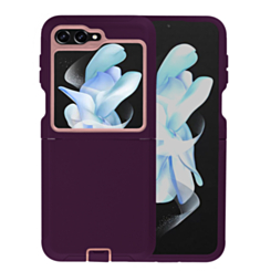 Heavy Duty Case for Galaxy Z Flip 6 / Z Flip 7 FE (MAROON & PINK) (Only Ground Shipping)