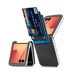 Galaxy Z Flip 7 Genuine Leather Case - BLACK (Only Ground Shipping)