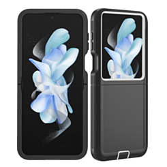 Heavy Duty Case for Galaxy Z Flip 8 (BLACK WHITE) (Only Ground Shipping)