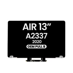 MacBook Air 13" Retina (A2337 / Late 2020) (M1) LCD Assembly (SILVER) (OEM Pull B Grade)