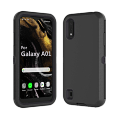 Heavy Duty Case for Galaxy A01 (BLACK) (Only Ground Shipping)