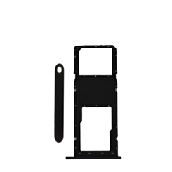 Dual Sim Card Tray for Galaxy A01 (A015 / 2019) (BLACK)