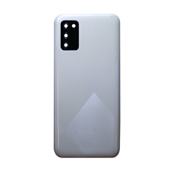 Back Glass with Camera Lens and Adhesive for Galaxy A02S (A025 / 2020) (NO LOGO) (WHITE)